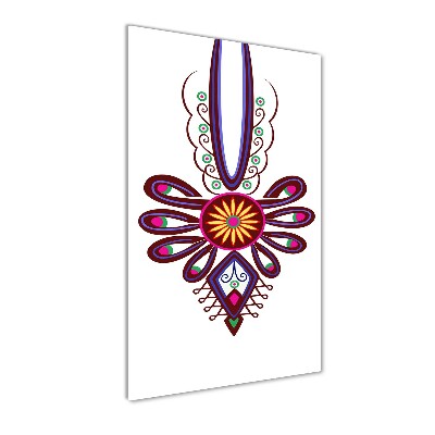 Fotocuadro de cristal elegante para hogar vertical Patrón popular polaco