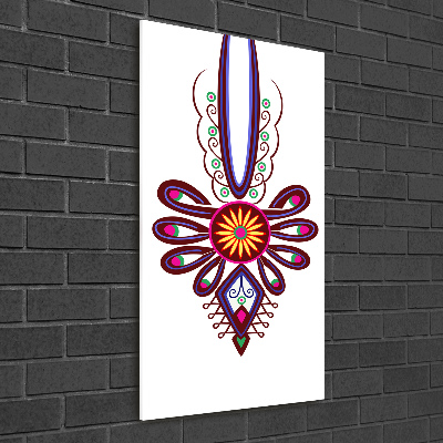 Fotocuadro de cristal elegante para hogar vertical Patrón popular polaco