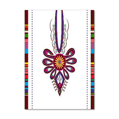 Fotocuadro de cristal elegante para hogar vertical Patrón popular polaco