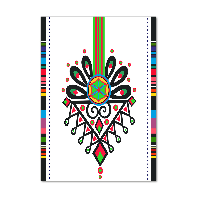 Foto obraz na szkle pionowy Polski wzór ludowy