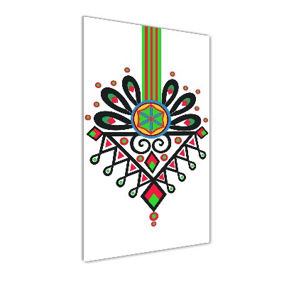 Cuadro de cristal moderno efecto brillo vertical Patrón popular polaco