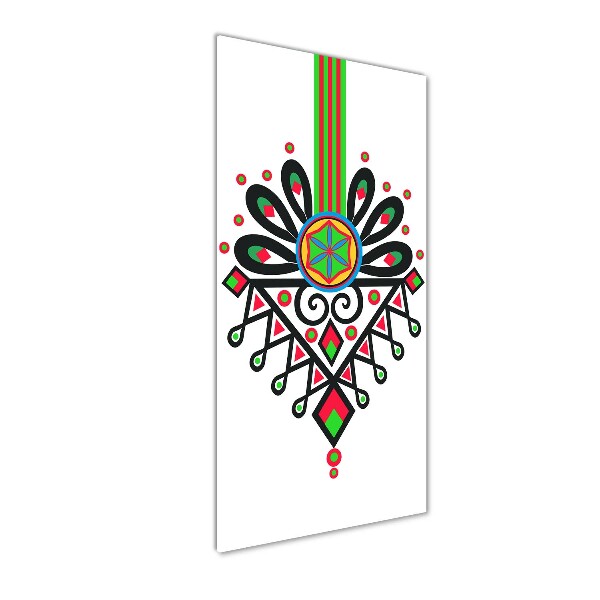 Cuadro de cristal moderno efecto brillo vertical Patrón popular polaco