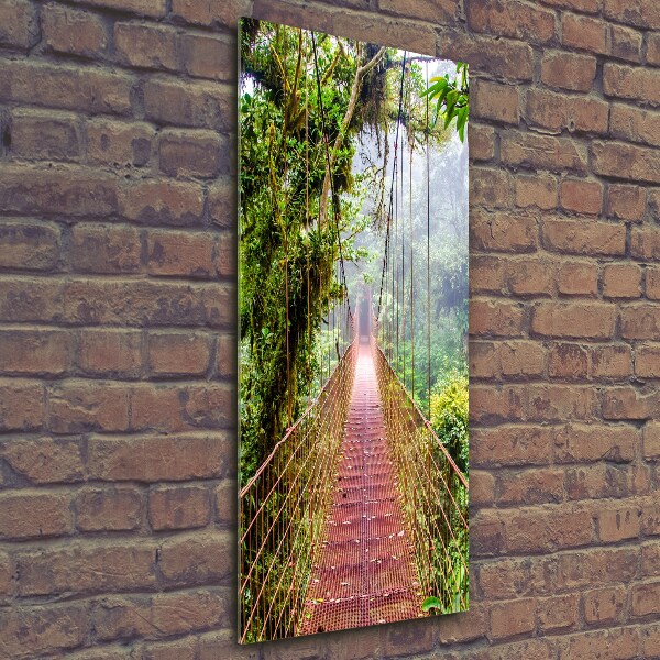 Fotocuadro de cristal elegante para hogar vertical Puente colgante