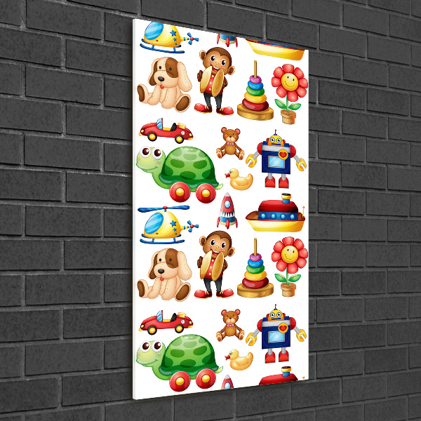 Cuadro de vidrio templado 4mm para pared vertical Juguetes