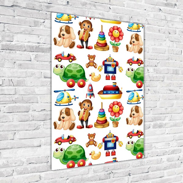 Cuadro de vidrio templado 4mm para pared vertical Juguetes