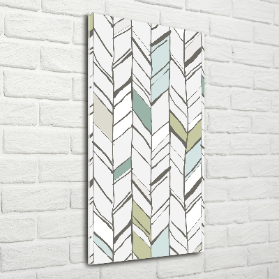 Cuadro de cristal moderno efecto brillo vertical Patrón de espiga