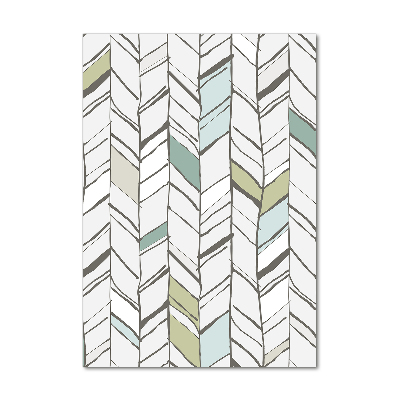 Cuadro de cristal moderno efecto brillo vertical Patrón de espiga