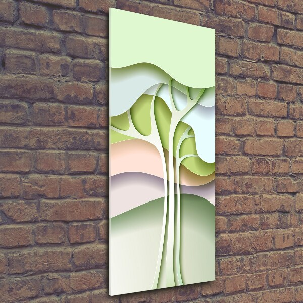 Cuadro de vidrio templado 4mm para pared vertical Árbol abstracto