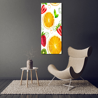 Cuadro de vidrio templado 4mm para pared vertical Fruta