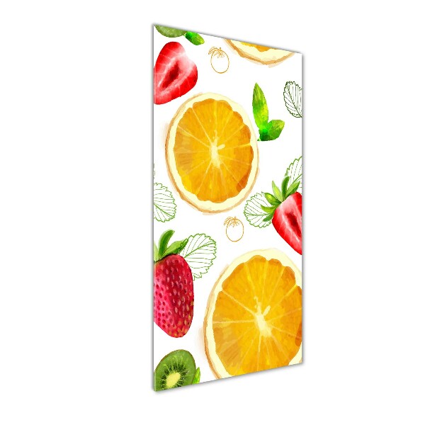 Cuadro de vidrio templado 4mm para pared vertical Fruta