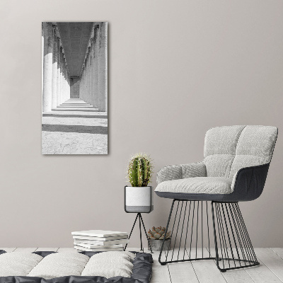 Cuadro decorativo en cristal con canto pulido vertical Corredor