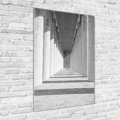 Cuadro decorativo en cristal con canto pulido vertical Corredor