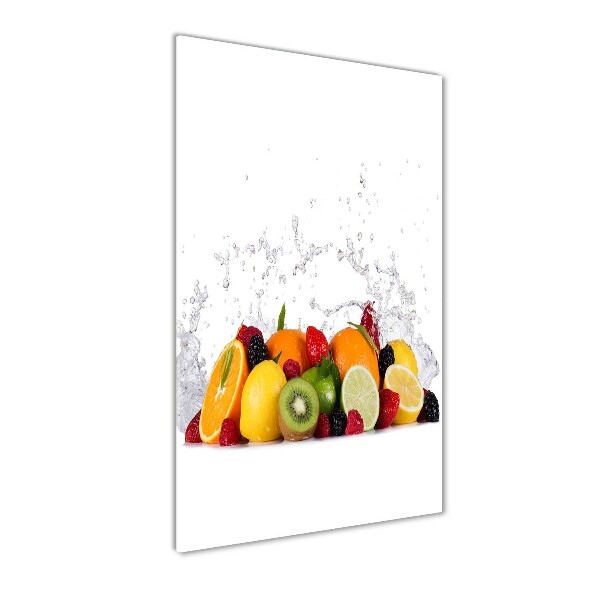 Cuadro de vidrio templado 4mm para pared vertical Fruta