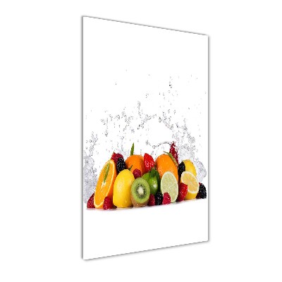 Cuadro de vidrio templado 4mm para pared vertical Fruta