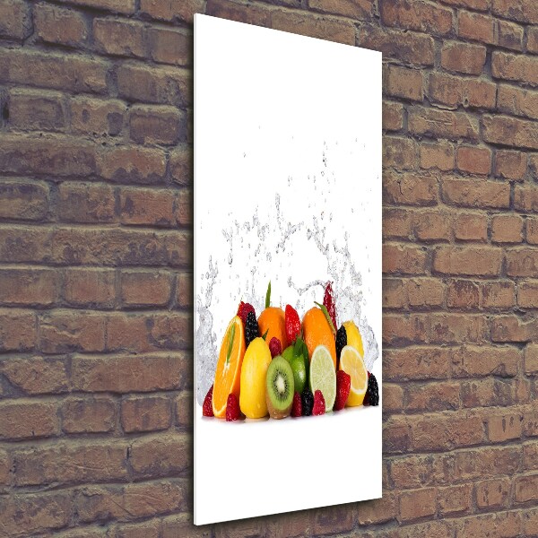 Cuadro de vidrio templado 4mm para pared vertical Fruta