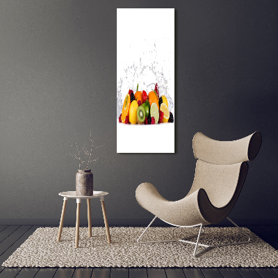 Cuadro de vidrio templado 4mm para pared vertical Fruta