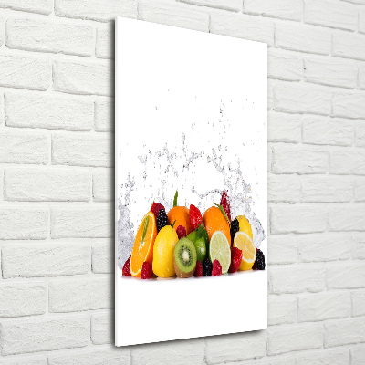 Cuadro de vidrio templado 4mm para pared vertical Fruta