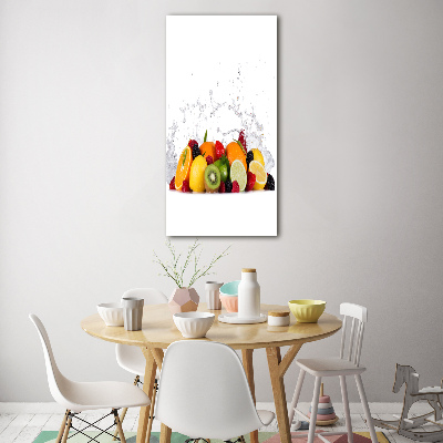Cuadro de vidrio templado 4mm para pared vertical Fruta