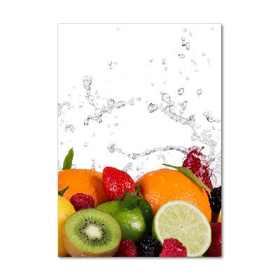 Cuadro de vidrio templado 4mm para pared vertical Fruta