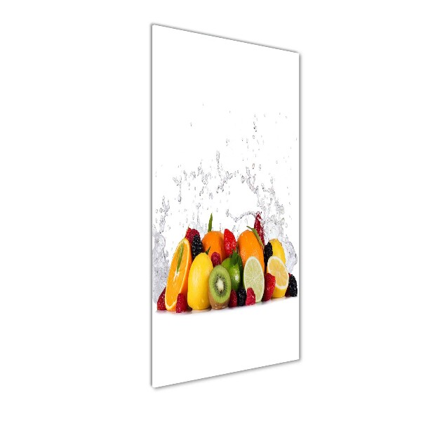 Cuadro de vidrio templado 4mm para pared vertical Fruta
