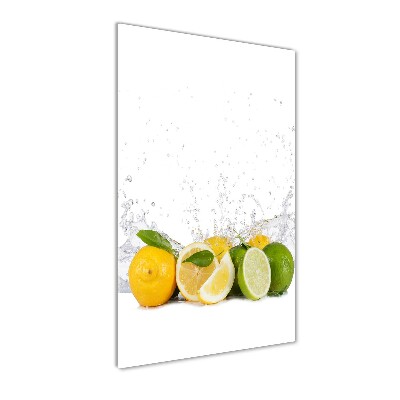 Fotocuadro de cristal elegante para hogar vertical Frutas cítricas