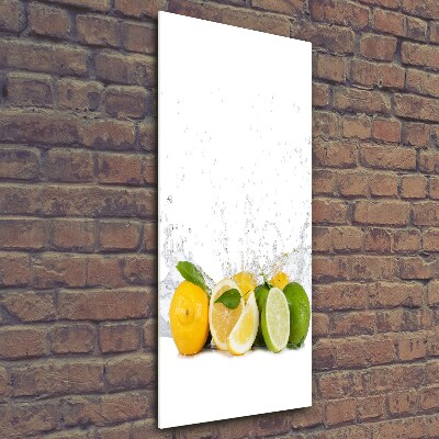 Fotocuadro de cristal elegante para hogar vertical Frutas cítricas