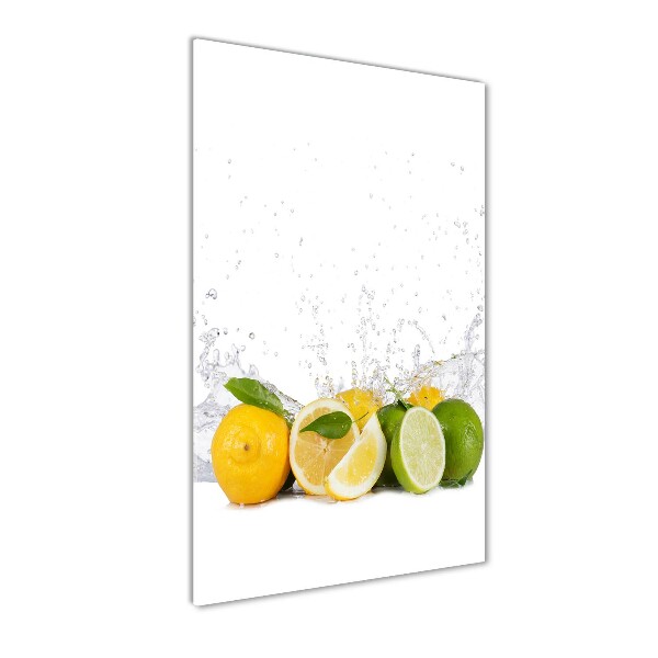 Fotocuadro de cristal elegante para hogar vertical Frutas cítricas