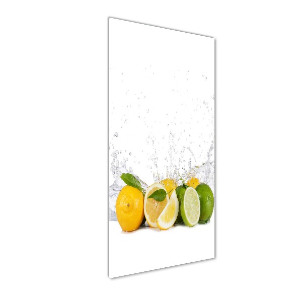 Fotocuadro de cristal elegante para hogar vertical Frutas cítricas