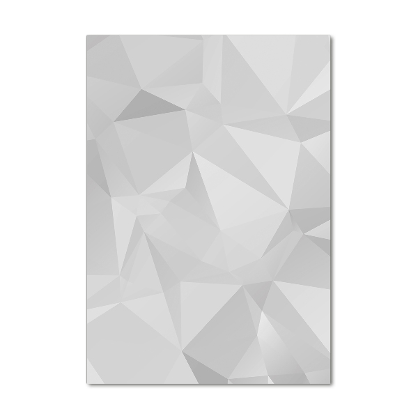 Cuadro decorativo en cristal con canto pulido vertical Triángulos abstractos