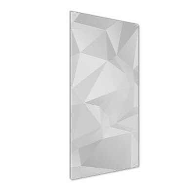 Cuadro decorativo en cristal con canto pulido vertical Triángulos abstractos
