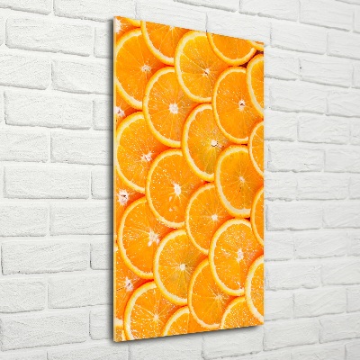 Foto obraz na szkle pionowy Plastry pomarańczy
