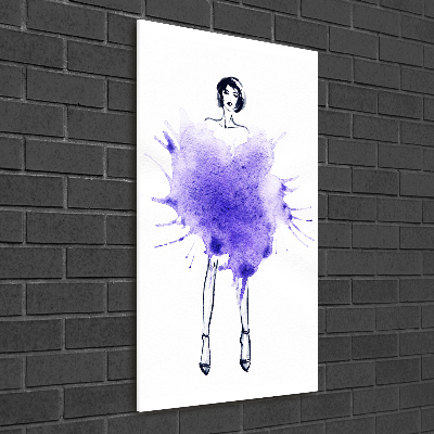 Cuadro de vidrio templado 4mm para pared vertical Ilustración de moda