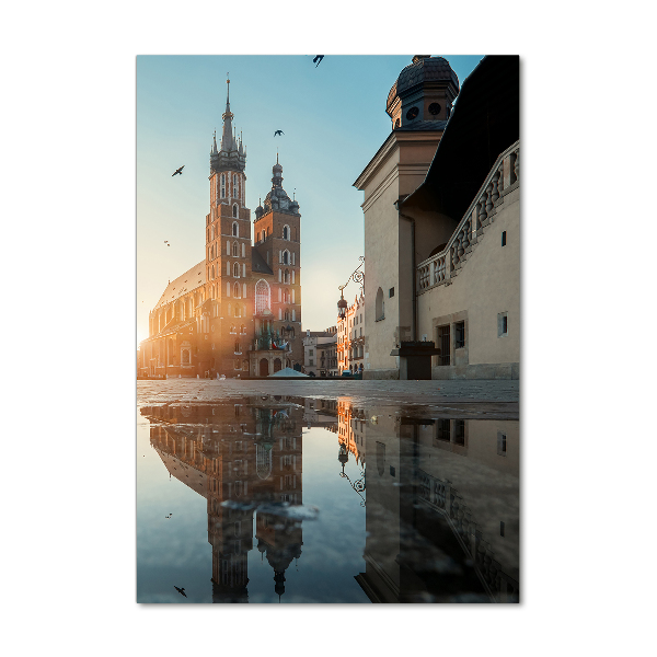 Cuadro de cristal moderno efecto brillo vertical Cracovia, Polonia