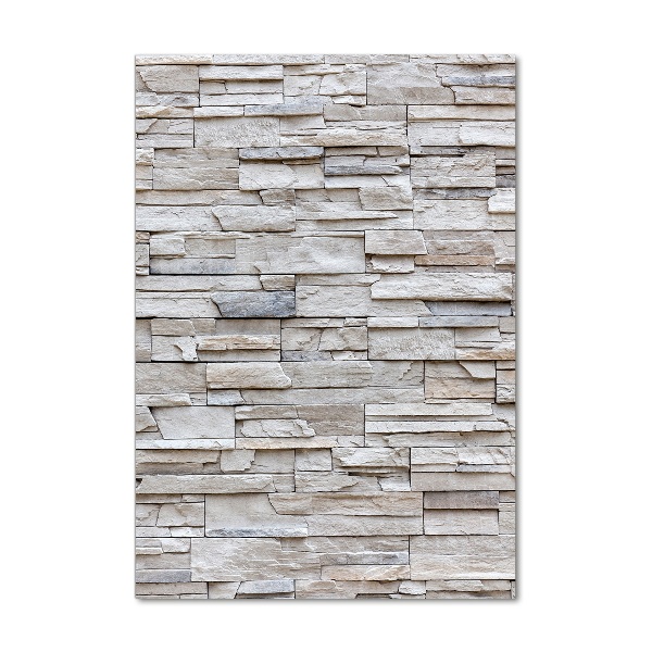 Fotocuadro de cristal elegante para hogar vertical Muro de piedra