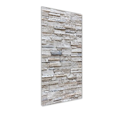 Fotocuadro de cristal elegante para hogar vertical Muro de piedra