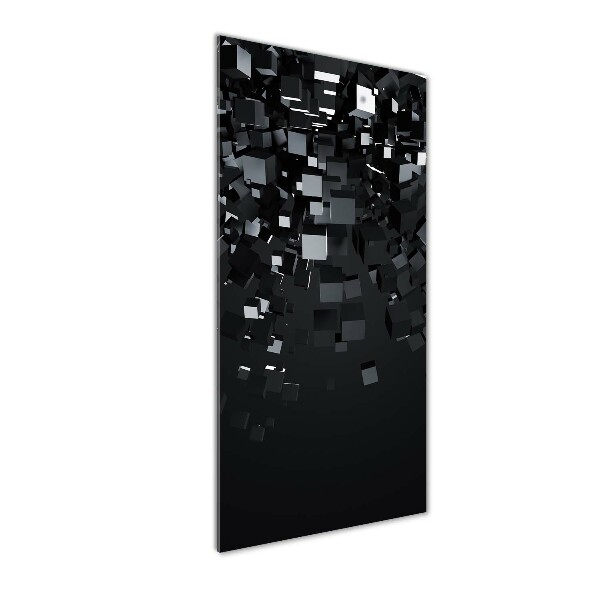 Fotocuadro de cristal elegante para hogar vertical Abstracción 3D