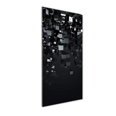 Fotocuadro de cristal elegante para hogar vertical Abstracción 3D