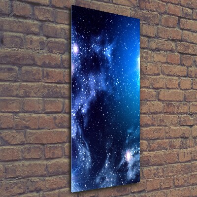 Cuadro decorativo en cristal con canto pulido vertical Nebulosa