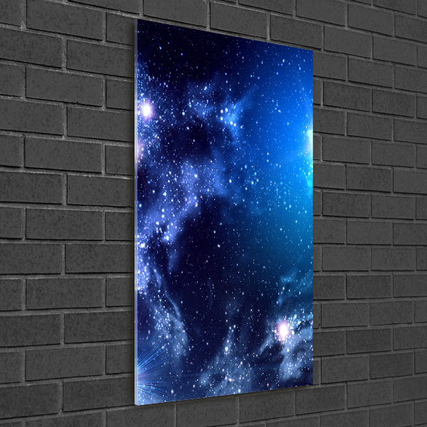 Cuadro decorativo en cristal con canto pulido vertical Nebulosa