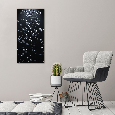 Cuadro decorativo en cristal con canto pulido vertical Abstracción 3D