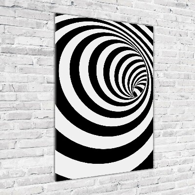 Cuadro de vidrio templado 4mm para pared vertical Espiral rayada