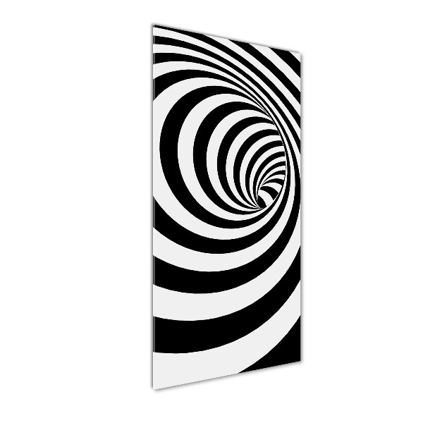 Cuadro de vidrio templado 4mm para pared vertical Espiral rayada