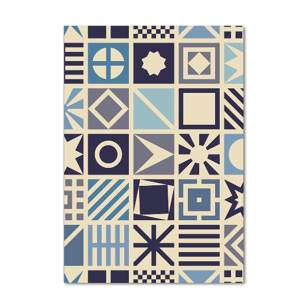 Fotocuadro de cristal elegante para hogar vertical Fondo geométrico