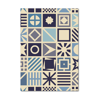 Fotocuadro de cristal elegante para hogar vertical Fondo geométrico