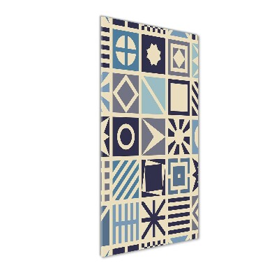 Fotocuadro de cristal elegante para hogar vertical Fondo geométrico