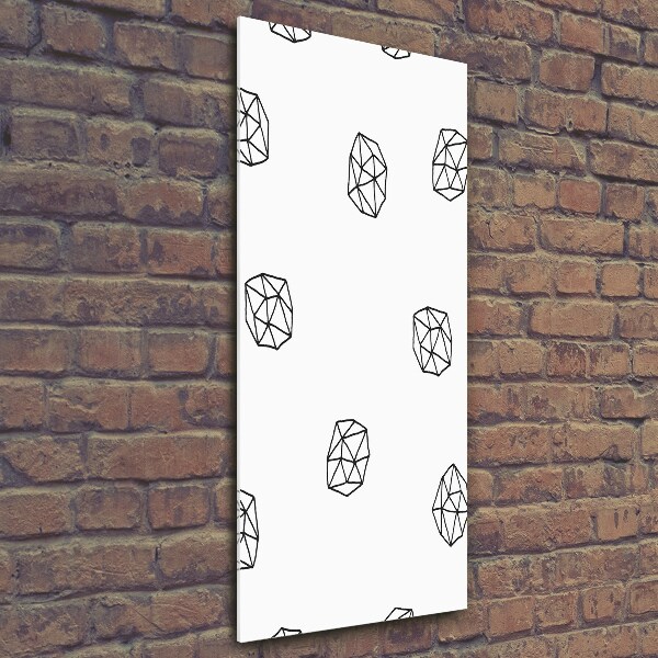 Cuadro de cristal moderno efecto brillo vertical Patrón abstracto