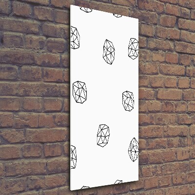 Cuadro de cristal moderno efecto brillo vertical Patrón abstracto