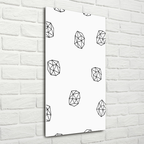 Cuadro de cristal moderno efecto brillo vertical Patrón abstracto