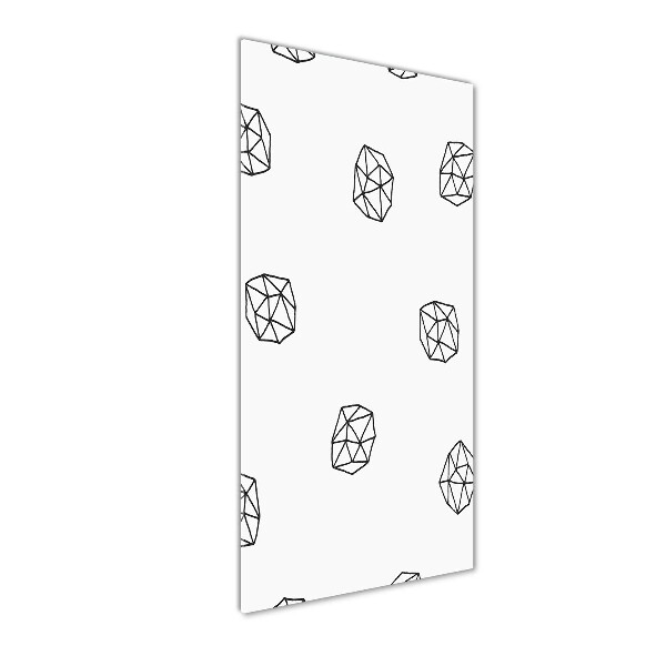 Cuadro de cristal moderno efecto brillo vertical Patrón abstracto