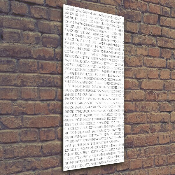 Cuadro decorativo en cristal con canto pulido vertical Código binario